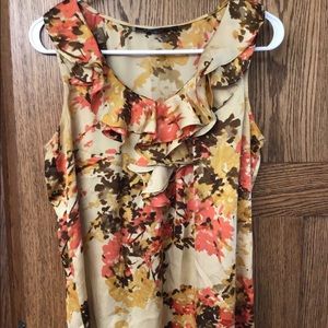 Ann Klein ruffle tank top